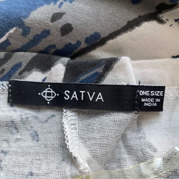 Satva Gray Brush Print Cocoon Wrap - Picture 3 of 8